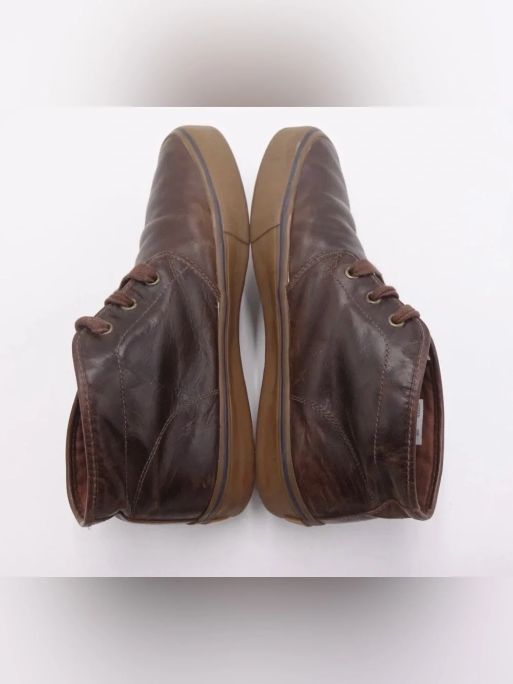 Polo by Ralph Lauren Brown Leather Chukka Sneakers Mens Sz 9.5